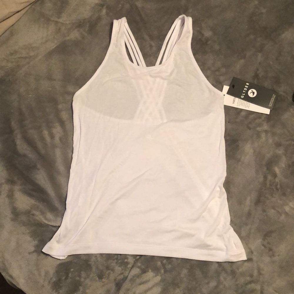 NWT Glyder razor tank in white- size small
